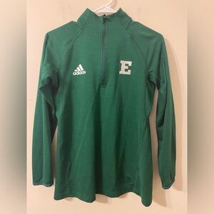 Women’s Eastern Michigan University Eagles EMU 1/4 Zip Pullover Adidas Sz Small